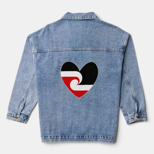 Tino Rangatiratanga Maori vlag Denim Jacket (Achterkant)