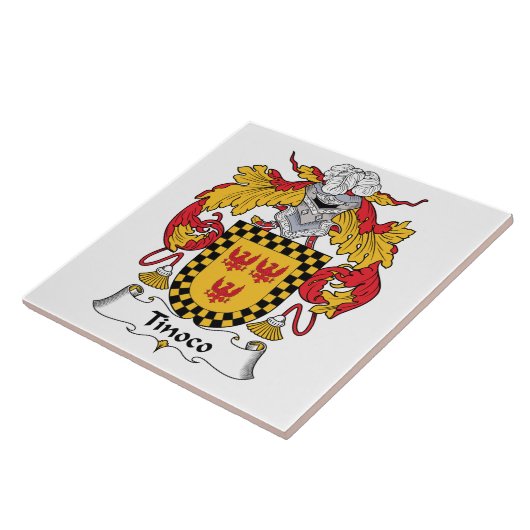 Tinoco Family Crest Tegeltje (Zijkant)