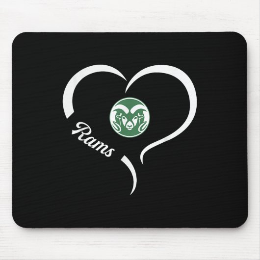 Tinora Rams Logo Half Heart Slogan Hs Muismat (Voorkant)