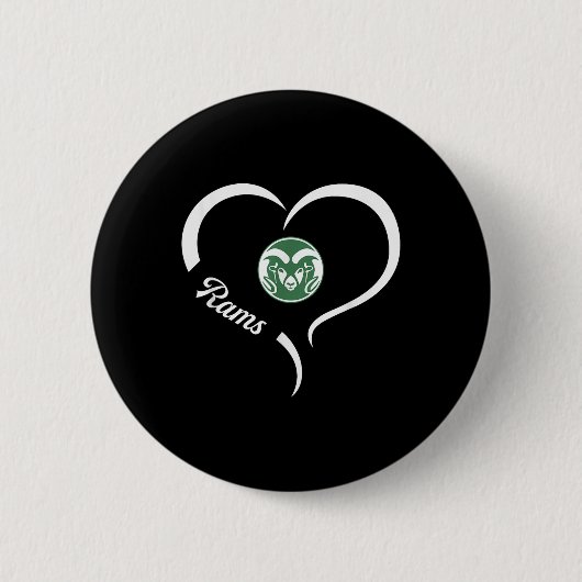 Tinora Rams Logo Half Heart Slogan Hs Ronde Button 5,7 Cm (Voorkant)