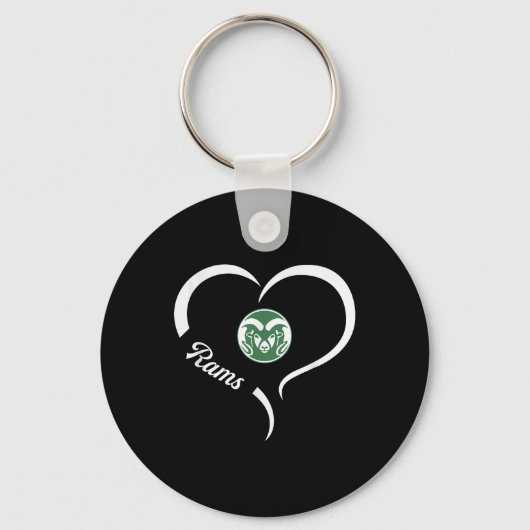 Tinora Rams Logo Half Heart Slogan Hs Sleutelhanger (Voorkant)