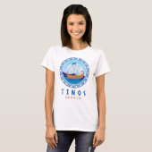 Tinos, Griekenland Grieks scheepsontwerp Vrouwen T-shirt (Voorkant volledig)