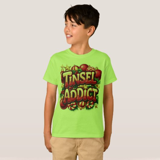 Tinsel Addict Fun T-shirt (Voorkant volledig)