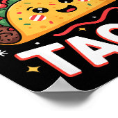 Tinsel And Tacos Cute Christmas Mexican Food Fun  Poster (Hoek)