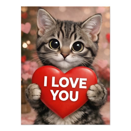 Tinsel de Kerst Kitty Ik Hou van Jou! Poster (Voorkant)