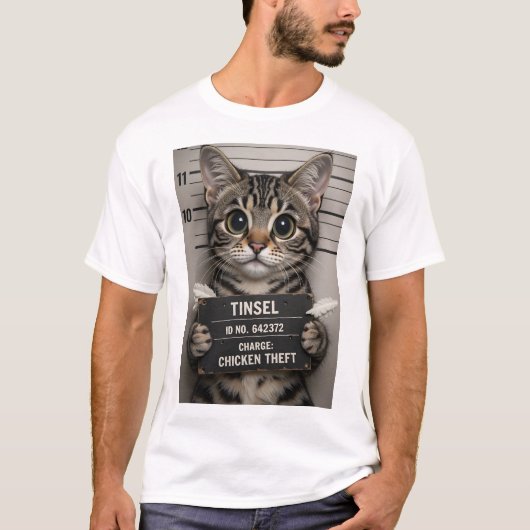 Tinsel de Kerst Kitty T-Shirt (Voorkant)