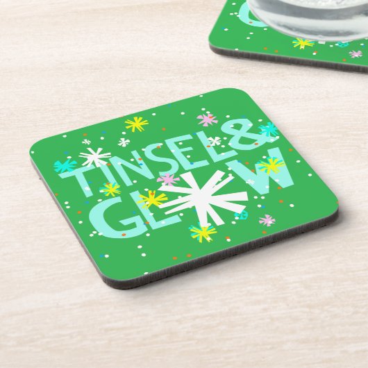 Tinsel en gloed bier onderzetter (Linkerzijde)