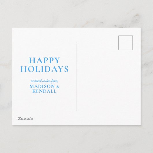 Tinsel en gloed feestdagenkaart (Achterkant)