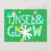 Tinsel en gloed feestdagenkaart (Voorkant)
