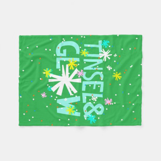 Tinsel en gloed fleece deken (Voorkant (Horizontaal))