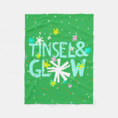 Tinsel en gloed fleece deken (Voorkant)
