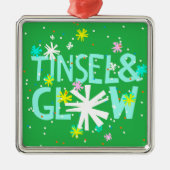 Tinsel en gloed metalen ornament (Voorkant)