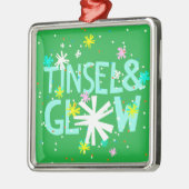 Tinsel en gloed metalen ornament (Links)