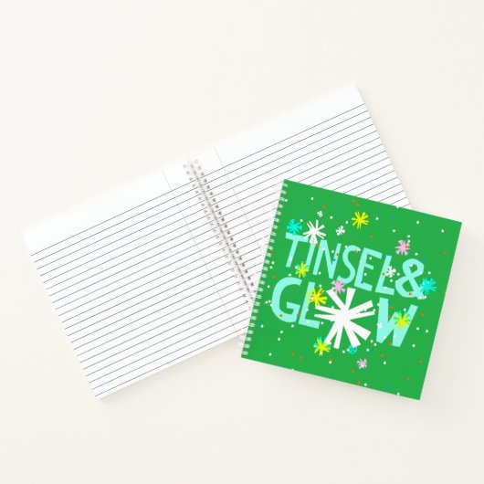 Tinsel en gloed notitieboek (Binnen)