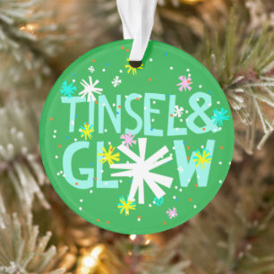 Tinsel en gloed ornament