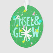 Tinsel en gloed ornament (voorkant)