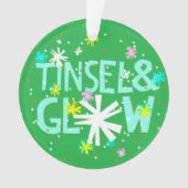 Tinsel en gloed ornament (voorkant)