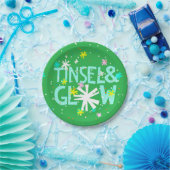 Tinsel en gloed papieren bordje (Feest)