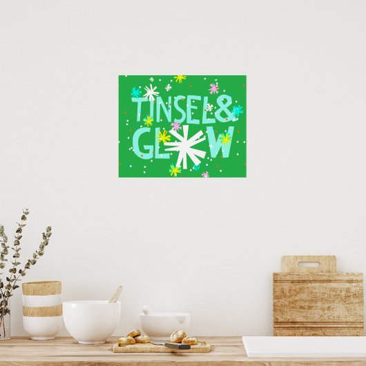 Tinsel en gloed poster (Keuken)