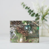  TINSEL en Kerstmis ornamenten BRIEFKAART (Staand voorkant)