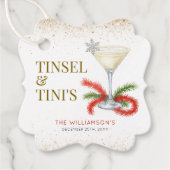 Tinsel en Tinis kerstfeest Bedankjes Labels (Voorkant)