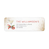 Tinsel en Tinis kerstfeest Etiket (Voorkant)