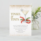 Tinsel en Tinis kerstfeest Kaart (Staand voorkant)