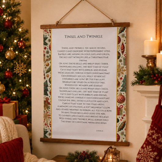 Tinsel en Twinkel Hangend Wandkleed