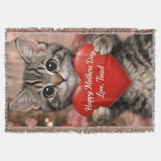 Tinsel "Fijne Moederdag Hart Kitten T-Shirt Deken