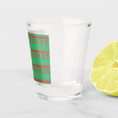 Tinsel HO HO HO Red Shot Glas (Rechts)