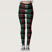 Tinsel HO HO HO (Tri Color) Leggings (Voorkant)