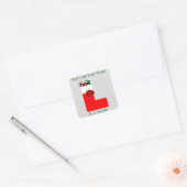 Tinsel Tangle Square Envelope Seals Vierkante Sticker (Envelop)