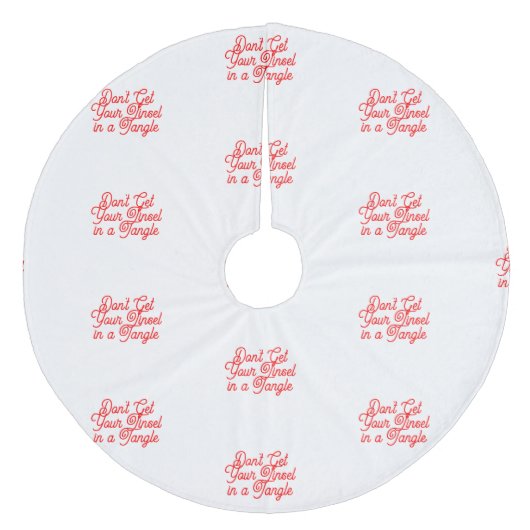 Tinsel Tangle Tree Skirt Fleece Kerstboom Rok (Voorkant)