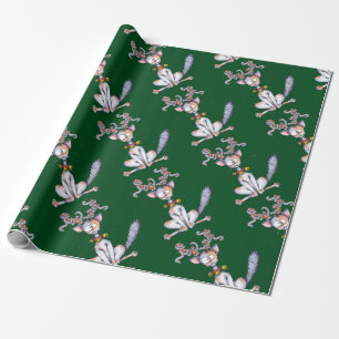 Tinsel Tangled-kerstkat Cadeaupapier