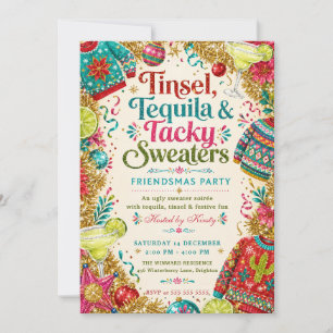 Tinsel Tequila Tafell Sweaters Friendsmas Feest Kaart