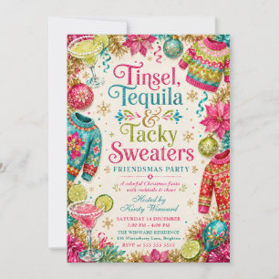 Tinsel Tequila Tafellende Truien Friendsmas Feest Kaart