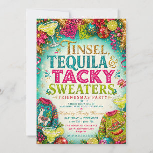 Tinsel Tequila Tafellibellen Friendsmas Feest Kaart