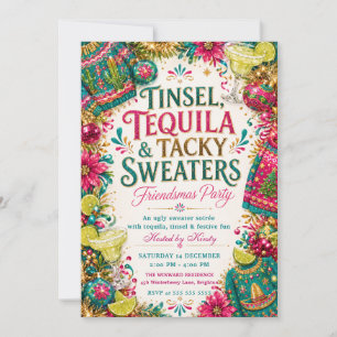 Tinsel Tequila Tafellibellen Friendsmas Feest Kaart