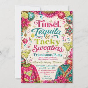 Tinsel Tequila Tafellibellen Friendsmas Feest Kaart