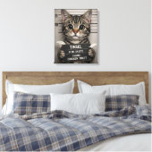 Tinsel the Christmas Kitten Canvas Afdruk (Insitu (Slaapkamer))