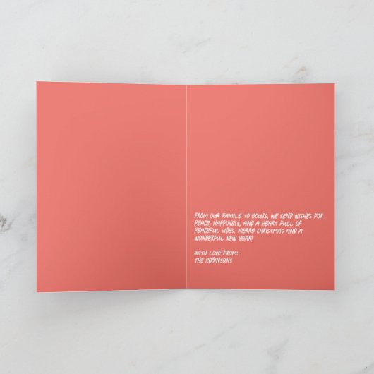 Tinsel Tide Funny Cat Retro Christmas Photo Feestdagen Kaart (Binnen)