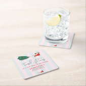 Tinsel & Tinis Tini Weenie Bit Older Xmas Doxie Kartonnen Onderzetters (Insitu)