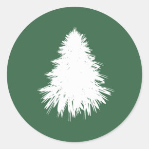 Tinsel Tree Ronde Sticker