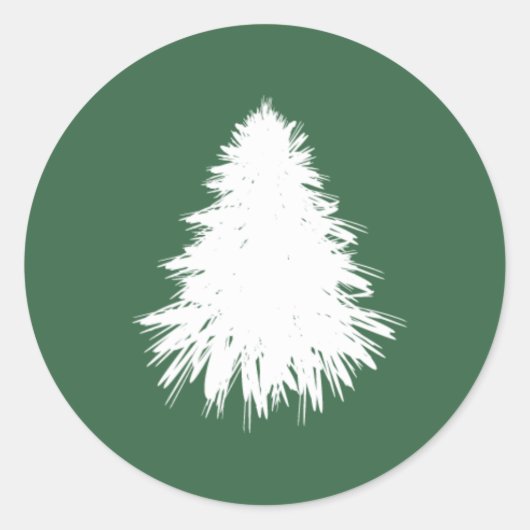 Tinsel Tree Ronde Sticker (Voorkant)