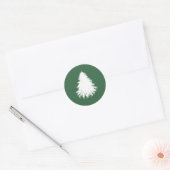 Tinsel Tree Ronde Sticker (Envelop)