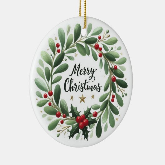 Tinsel uw weg naar grootheid kerstversiering keramisch ornament (Rechts)