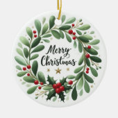 Tinsel uw weg naar grootheid kerstversiering keramisch ornament (Voorkant)