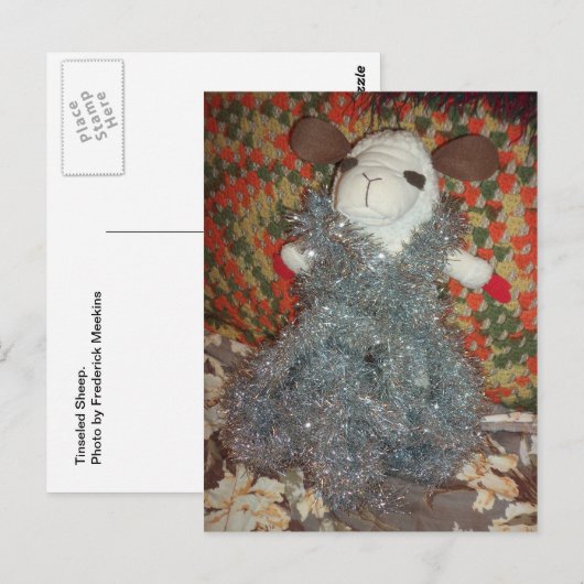 Tinseled Sheep Briefkaart (Voorkant / Achterkant)