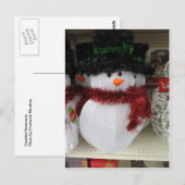 Tinseled Snowman Briefkaart (Voorkant / Achterkant)