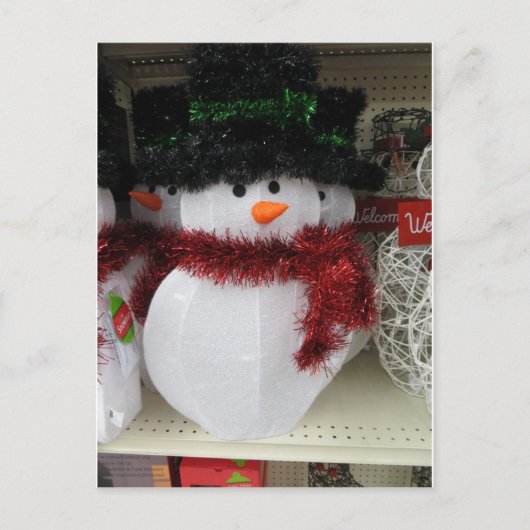 Tinseled Snowman Briefkaart (Voorkant)
